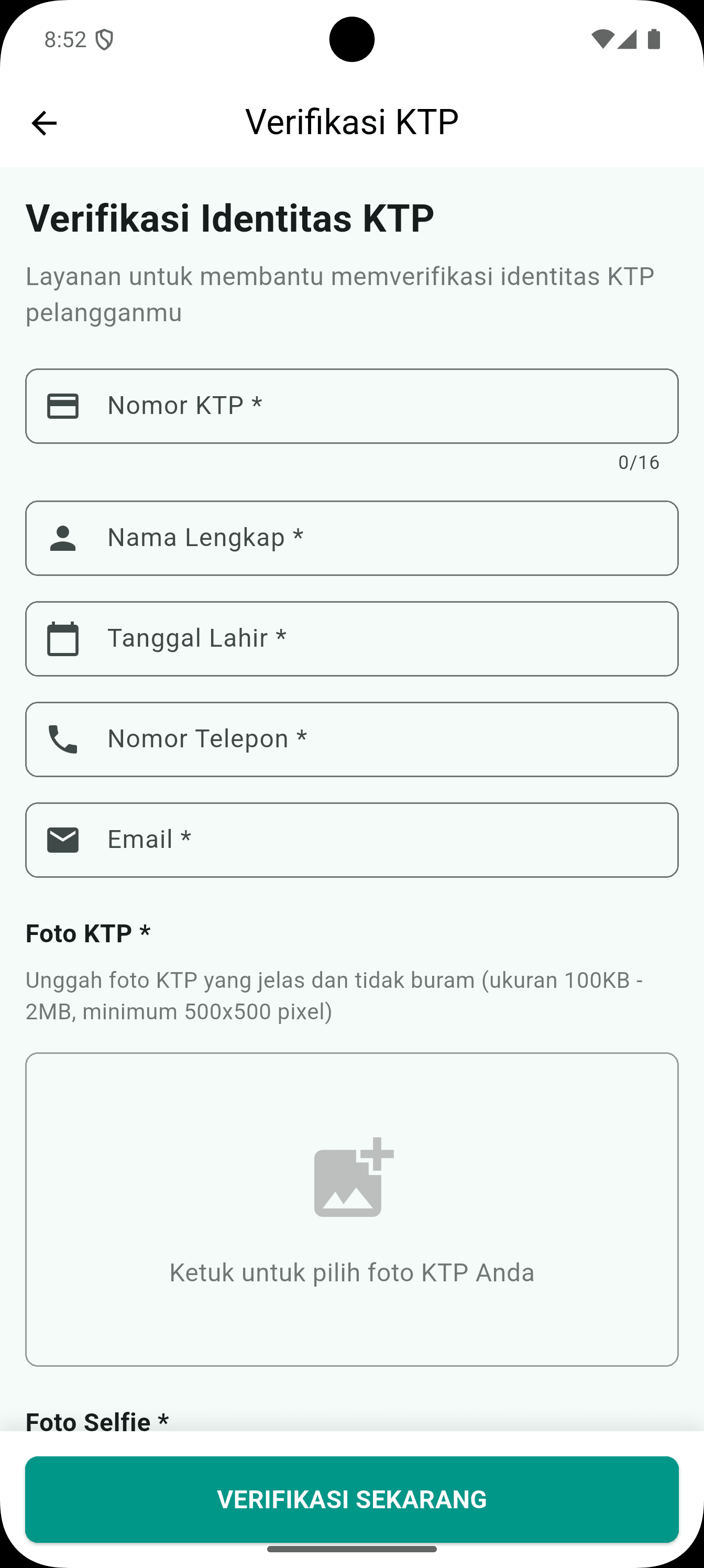 Verifikasi Identitas Penyewa